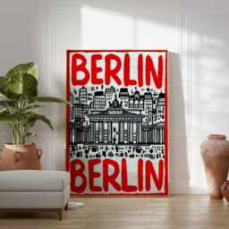 Berlin Pop Art Poster, Brandenburg Gate Print - thumbnail 3