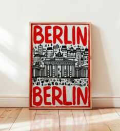 Berlin Pop Art Poster, Brandenburg Gate Print - thumbnail 1