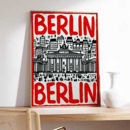 Berlin Pop Art Poster, Brandenburg Gate Print - thumbnail 2