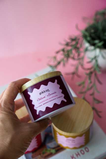 Aromatherapy Candle Coconut Wax, Essential Oils, Bamboo Lid - image 1