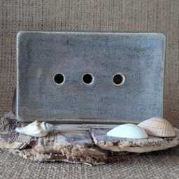 Rectangular Ceramic Soap Dish ~ Coastal Colours - thumbnail 4