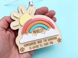 Rainbow Bridge Pet Memorial Gift, Dog Cat Loss Rabbit Horse Sympathy - thumbnail 1