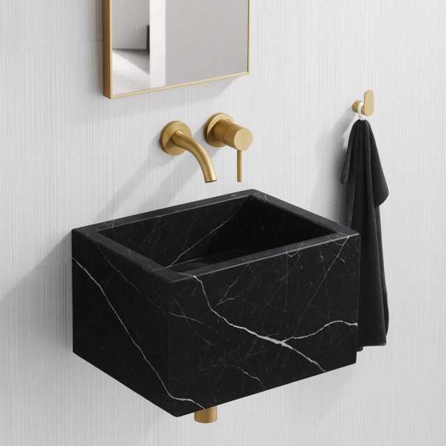 Black Nero Marble Sink, Marble Wash Basin, Trendy Bathroom Sink, Vanity, Bathroom Sink, Bathroom Marble Wash Basin - image 1