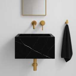 Black Nero Marble Sink, Marble Wash Basin, Trendy Bathroom Sink, Vanity, Bathroom Sink, Bathroom Marble Wash Basin - thumbnail 2