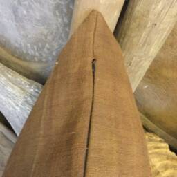 Vintage Handmade Tribal Man Embroidered Woolen Cotton Pillow Cover in The North Of Vietnam - thumbnail 3