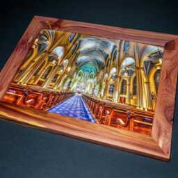 Ceder Picture Frame With Optional Acrylic Glass, Backing, & Wall Mounting Kit - thumbnail 2