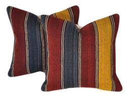 Set Of 2 Handwoven Wool Kilim Pillow Covers - thumbnail 1