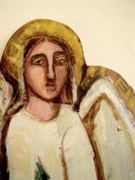 Sheet Metal Medieval Angel/Folk Art Angel - thumbnail 1