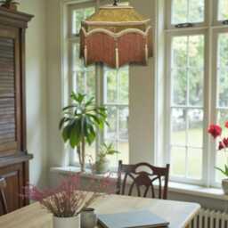 Balmoral Gold Paisley Ceiling Lampshade Bespoke Handmade For Hanging Chandelier Lamp Shades Pendant Lights - thumbnail 3