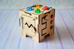 Baby Boy Gift, Travel Busy Board, Toddler Cube, 2 Year Old Busy Activity Box For Kids, Fidget Motor Skills Toys - thumbnail 1