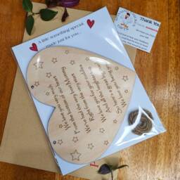 Personalised Caravan Decoration Gift Wall Art Hanging Heart Laser Engraved Plaque Decoration Him Her - thumbnail 3
