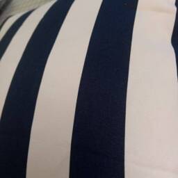 Navy & White Stripe Outdoor Pillow Cover - thumbnail 3