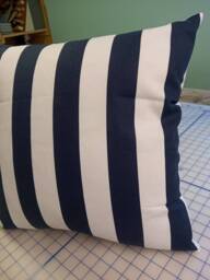 Navy & White Stripe Outdoor Pillow Cover