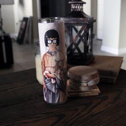Girl With Glasses Funny Prayer Candle, Popular Prayer Religious Candle - thumbnail 3