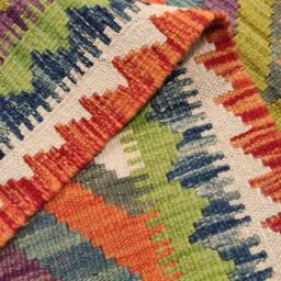 Classic Tribal Kilim Runner, Handmade Artisan Afghan Turkish Aztec Sheep Wool Runner Rug 204x67 cm - thumbnail 3