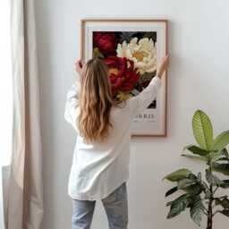 William Morris Print, Art, Exhibition Poster, Botanical Gifts, Peony Decor, Art Red Wall - thumbnail 3
