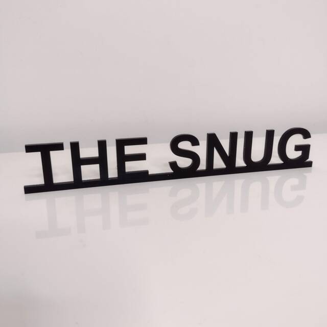 The Snug Door Sign, Acrylic Topper, Shelf Decor, Frame Art, Wall Novelty Sign Gift For Him Her