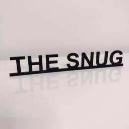 The Snug Door Sign, Acrylic Topper, Shelf Decor, Frame Art, Wall Novelty Sign Gift For Him Her