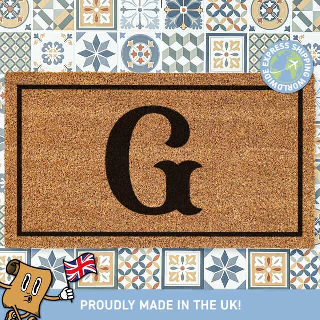 Custom Initial Doormat, Monogram Letter Personalized Door Mat, Housewarming Gift, Home Decor Gifts For Her, Him - image 1