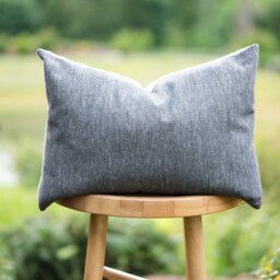 Leif -- Heathered Gray Indoor/Outdoor Pillow Cover Outdoor Sunbrella Lumbar - thumbnail 2