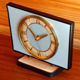 Retro Style Mantel Clock - New 22cm Handmade Mid Century Vintage Formica Unique Wooden Desk Gift Off The Wall Clocks - thumbnail 2