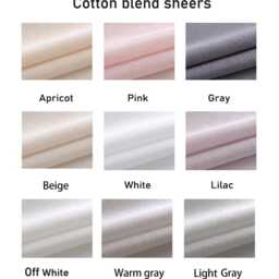 8 Colours, A Pair Of Warm Gray Sheer Curtains, Living Room Curtains, Caf?? Privacy Custom Made - thumbnail 3