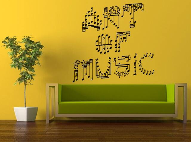 Wall Decal Vinyl Sticker Decals Peal & Stick Cheap Free Shipping Music Notes Art Of Words L444 - image 1