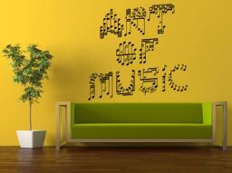 Wall Decal Vinyl Sticker Decals Peal & Stick Cheap Free Shipping Music Notes Art Of Words L444 - thumbnail 1