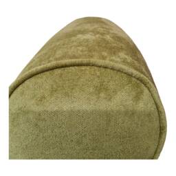 Queen Anne Wingback Chair Olive Green Cottage Style With Brass Castors - thumbnail 4