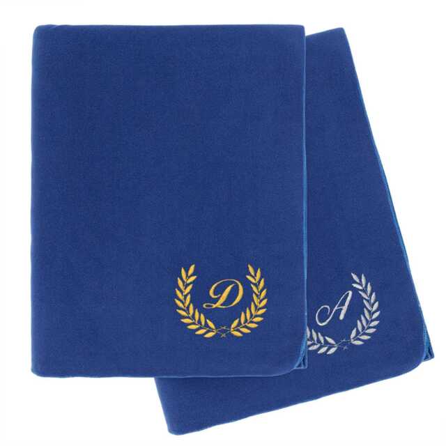 Blue Fleece Blanket - Personalized Laureado Embroidery - image 1