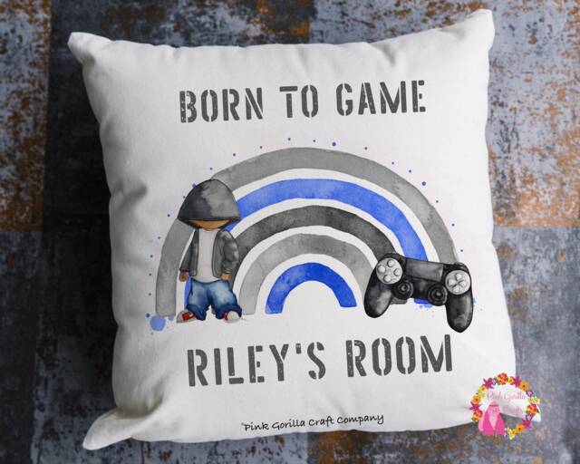 Personalised Gamer Cushion, Gaming Gift, Pillow, Gift For Teenager, Boy, Birthday Teenager - image 1
