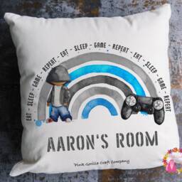 Personalised Gamer Cushion, Gaming Gift, Pillow, Gift For Teenager, Boy, Birthday Teenager - thumbnail 3