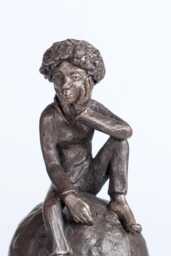 Whistling On A Ball, Bronze Sculpture - thumbnail 1