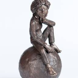 Whistling On A Ball, Bronze Sculpture - thumbnail 4
