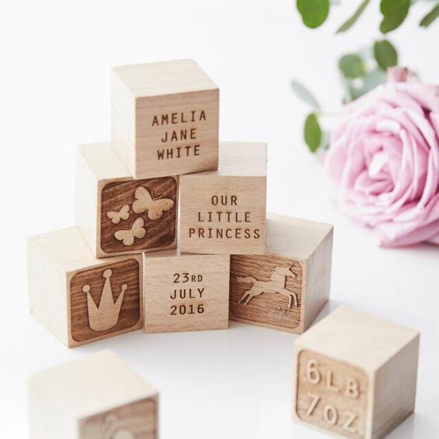 Personalised Princess Keepsake Building Block - image 1
