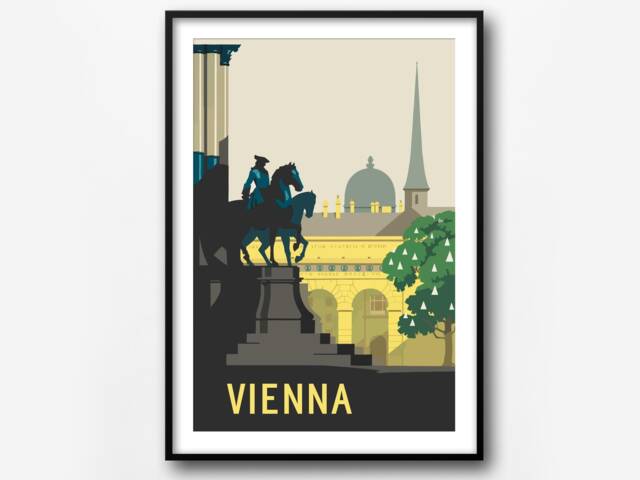 Vienna Vintage Travel Poster Retro Austria City Art Print - image 1