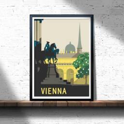 Vienna Vintage Travel Poster Retro Austria City Art Print - thumbnail 3