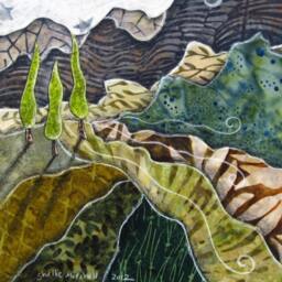 Mountain Side, Gifts For Him, Rustic Camping, Earth Day, Earthy Greens, Unisex Gift Idea, 8.5 X 11 Archival Reproduction Print - thumbnail 3