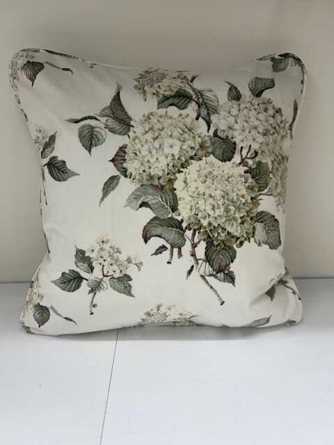 White Hydrangeas Piped Cushion Various Sizes Available - image 1