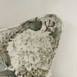 White Hydrangeas Piped Cushion Various Sizes Available - thumbnail 3