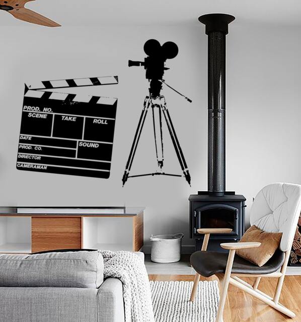 Wall Vinyl Decal Art Camera Film Movie Amazing Living Room Decor 1360Dz - image 1