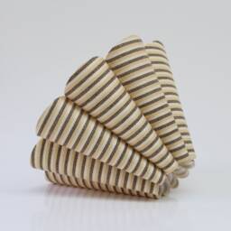 Handmade Light Yellow Striped Fabric Lampshade - Custom Size-90# - thumbnail 3