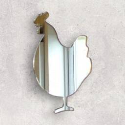 Cockerel Acrylic Mirror Wall Art Personalized Engraving Available - thumbnail 2