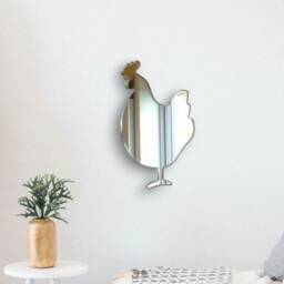 Cockerel Acrylic Mirror Wall Art Personalized Engraving Available - thumbnail 3