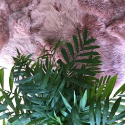 xxl Sheepskin Rug, Genuine Sheepskin, Pink Fur Dusky Pink, Rose Vintage Interior Accessories, Bed Throw - thumbnail 2