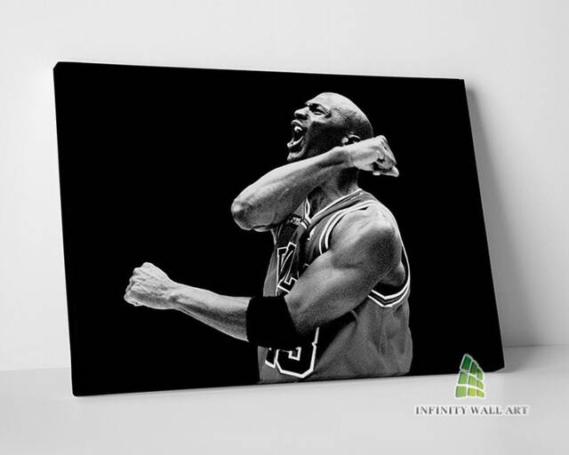Michael Jordan 23 Nba Canvas Art Wall Print Picture Sports Basketball Framed Home Decor -E258 - image 1