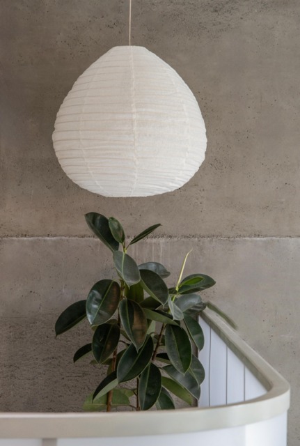 Off-White Linen Parlour Pendant Lamp Shade Minimalist Ceiling Light Home Decor Pear-Shaped Ambient - image 1