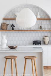Linen Off-White Parlour Light Shade - Pendant Handmade Home Decor Lamp Hanging - thumbnail 1