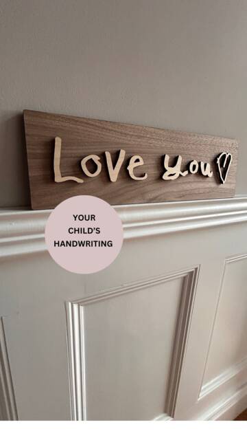 Love You Sign, Valentines Gift, From The Children, Mother's Day Gift For Daddy, Hallway Wall Art, Entrance Decor, Above Door Decor - image 1