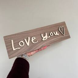 Love You Sign, Valentines Gift, From The Children, Mother's Day Gift For Daddy, Hallway Wall Art, Entrance Decor, Above Door Decor - thumbnail 3